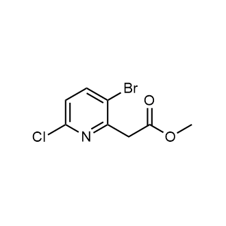 Methyl2-(3-bromo-6-chloro-2-pyridyl)acetate Structure