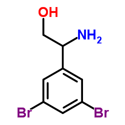 (S)-2-氨基-2-(3,5-二溴苯基)乙-1-醇结构式