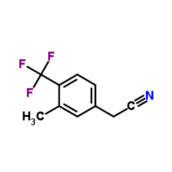 [3-Methyl-4-(trifluoromethyl)phenyl]acetonitrile结构式