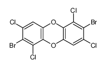 2,7-dibromo-1,3,6,8-tetrachlorodibenzo-p-dioxin结构式