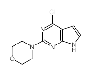4-(4-chloro-7H-pyrrolo[2,3-d]pyrimidin-2-yl)morpholine Structure