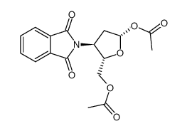 1,5-Di-O-acetyl-2,3-dideoxy-3-phthalimido-β-D-erythro-pentofuranose结构式