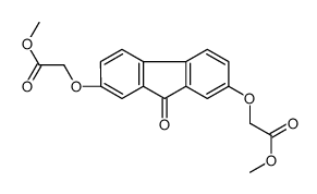 methyl 2-[7-(2-methoxy-2-oxoethoxy)-9-oxofluoren-2-yl]oxyacetate结构式