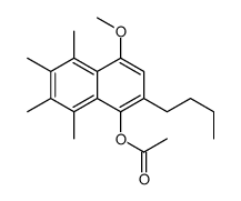 (2-butyl-4-methoxy-5,6,7,8-tetramethylnaphthalen-1-yl) acetate结构式