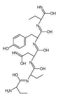 (2S)-2-[[(2S)-2-[[(2S)-2-aminobutanoyl]amino]butanoyl]amino]-N-[(2S)-1-[[(2S)-1-amino-1-oxobutan-2-yl]amino]-3-(4-hydroxyphenyl)-1-oxopropan-2-yl]butanediamide Structure