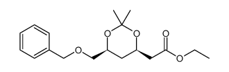 ethyl 3R,5S-6-(benzyloxy)-3,5-O-isopropyli-dene-3,5-dihydroxyhexanoate Structure