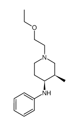 (3R,4R)-1-(2-ethoxyethyl)-3-methyl-2-phenyl-piperidin-4-amine structure