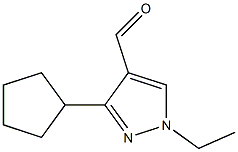 3-cyclopentyl-1-ethyl-1H-pyrazole-4-carbaldehyde结构式