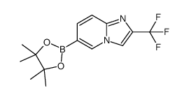 6-(4,4,5,5-tetramethyl-1,3,2-dioxaborolan-2-yl)-2-(trifluoromethyl)imidazo[1,2-a]pyridine结构式