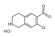7-氯-6-硝基-1,2,3,4-四氢异喹啉结构式