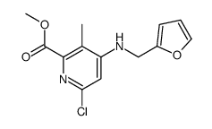 methyl 6-chloro-4-(furan-2-ylmethylamino)-3-methylpyridine-2-carboxylate Structure