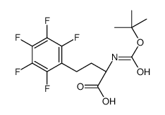 (2R)-2-[(2-methylpropan-2-yl)oxycarbonylamino]-4-(2,3,4,5,6-pentafluorophenyl)butanoic acid结构式