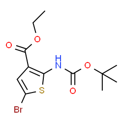 Ethyl 5-bromo-2-((tert-butoxycarbonyl)amino)thiophene-3-carboxylate Structure
