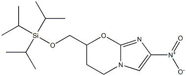 2-nitro-7-(((triisopropylsilyl)oxy)methyl)-6,7-dihydro-5H-imidazo[2,1-b][1,3]oxazine Structure