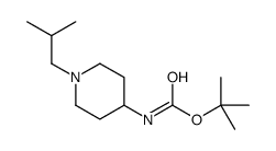 tert-butyl N-[1-(2-methylpropyl)piperidin-4-yl]carbamate结构式