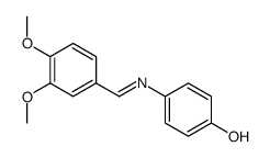 4-[(3,4-dimethoxyphenyl)methylideneamino]phenol结构式