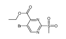 ethyl 5-bromo-2-methylsulfonylpyrimidine-4-carboxylate结构式