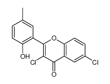 3,6-dichloro-2-(2-hydroxy-5-methylphenyl)chromen-4-one结构式