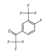 2,2,2-trifluoro-1-[4-fluoro-3-(trifluoromethyl)phenyl]ethanone结构式