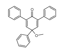 4-Methoxy-2,4,6-triphenyl-cyclohexadien-(2,5)-on Structure