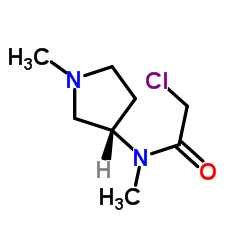 2-Chloro-N-methyl-N-[(3S)-1-methyl-3-pyrrolidinyl]acetamide结构式