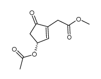 (R)-methyl 2-(3-acetoxy-5-oxocyclopent-1-en-1-yl)acetate结构式