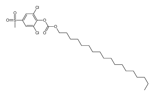 (2,6-dichloro-4-methylsulfonylphenyl) octadecyl carbonate Structure