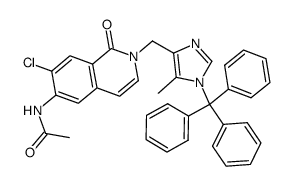 6-acetylamino-7-chloro-2-(5-methyl-1-triphenylmethylimidazol-4-ylmethyl)-1,2-dihydroisoquinolin-1-one结构式