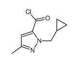 1H-Pyrazole-5-carbonylchloride,1-(cyclopropylmethyl)-3-methyl-(9CI) structure