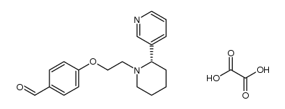 (S)-3-{1-[2-(4-formylphenoxy)ethyl]piperidin-2-yl}pyridine oxalate Structure