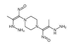 [(E)-1-[4-[(E)-2-hydrazinyl-1-nitrosoprop-1-enyl]piperazin-1-yl]-1-nitrosoprop-1-en-2-yl]hydrazine结构式