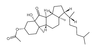 3β-Acetoxy-5β-hydroxy-B-norcholestan-6-on结构式