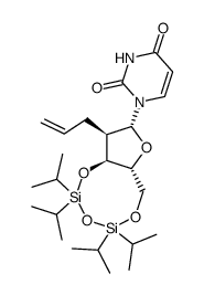 2'-deoxy-2'-α-C-(2-propenyl)-3',5'-O-(1,1,3,3-tetraisopropyldisiloxane-1,3-diyl)uridine Structure