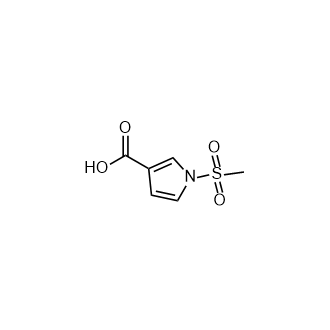 1-(甲基磺酰基)-1H-吡咯-3-羧酸结构式