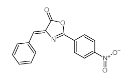 5(4H)-Oxazolone,2-(4-nitrophenyl)-4-(phenylmethylene)- structure