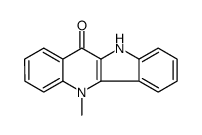 5-methyl-10H-indolo[3,2-b]quinolin-11-one结构式