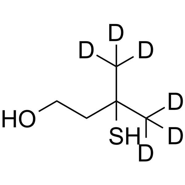 3-Mercapto-3-methylbutan-1-ol-d6 Structure