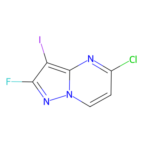 5-Chloro-2-fluoro-3-iodopyrazolo[1,5-a]pyrimidine结构式