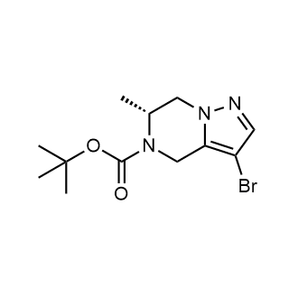 tert-Butyl (6R)-3-bromo-6-methyl-4H,5H,6H,7H-pyrazolo[1,5-a]pyrazine-5-carboxylate Structure
