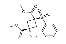 dimethyl trans-1-amino-3-(phenylsulfonyl)cyclobutane-1,3-dicarboxylate Structure