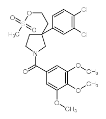 3-(3,4-DICHLOROPHENYL)-1-(3,4,5-TRIMETHOXYBENZOYL)-3-PYRROLIDINEETHANOL METHANSULFONATE structure