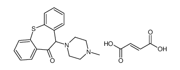 (Z)-but-2-enedioic acid,6-(4-methylpiperazin-1-yl)-6H-benzo[b][1]benzothiepin-5-one结构式