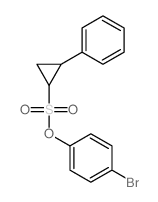 Cyclopropanesulfonicacid, 2-phenyl-, p-bromophenyl ester, trans- (8CI) Structure