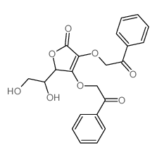 5-(1,2-dihydroxyethyl)-3,4-diphenacyloxy-5H-furan-2-one结构式