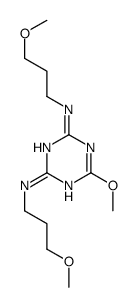 2-Methoxy-4,6-bis(3-methoxypropylamino)-1,3,5-triazine结构式