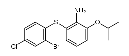 2-(2-bromo-4-chloro-phenylsulfanyl)-6-isopropoxy-aniline结构式