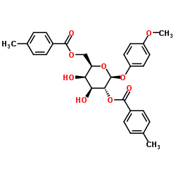 4-METHOXYPHENYL 2,6-BIS-O-(4-METHYLBENZOYL)-BETA-D-GALACTOPYRANOSIDE structure