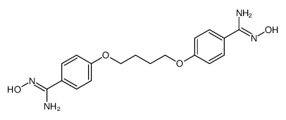 N'-hydroxy-4-[4-[4-(N'-hydroxycarbamimidoyl)phenoxy]butoxy]benzenecarboximidamide Structure