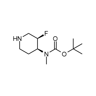 tert-Butyl ((3R,4S)-3-fluoropiperidin-4-yl)(methyl)carbamate Structure