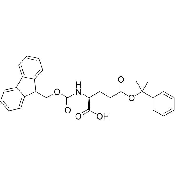 (S)-2-((((9H-芴-9-基)甲氧基)羰基)氨基)-5-氧代-5-((2-苯基丙烷-2-基)氧基)戊酸结构式